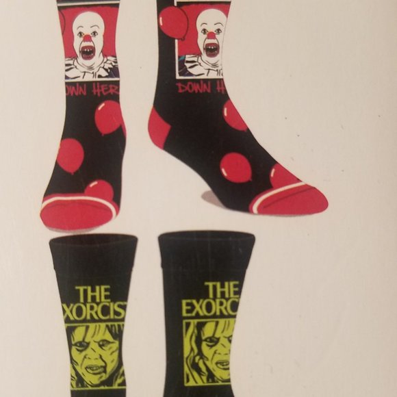 Horror movie mens casual crew socks 6 pack new - Picture 6 of 7